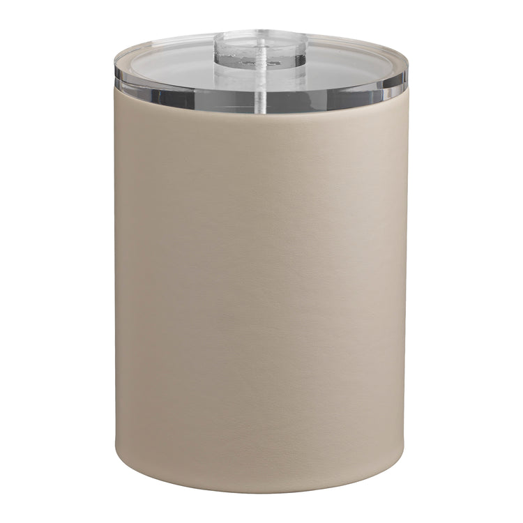 Taupe | Contemporary Plus Tall Ice Bucket with a stylish quartz lid, designed for both home and hospitality use.