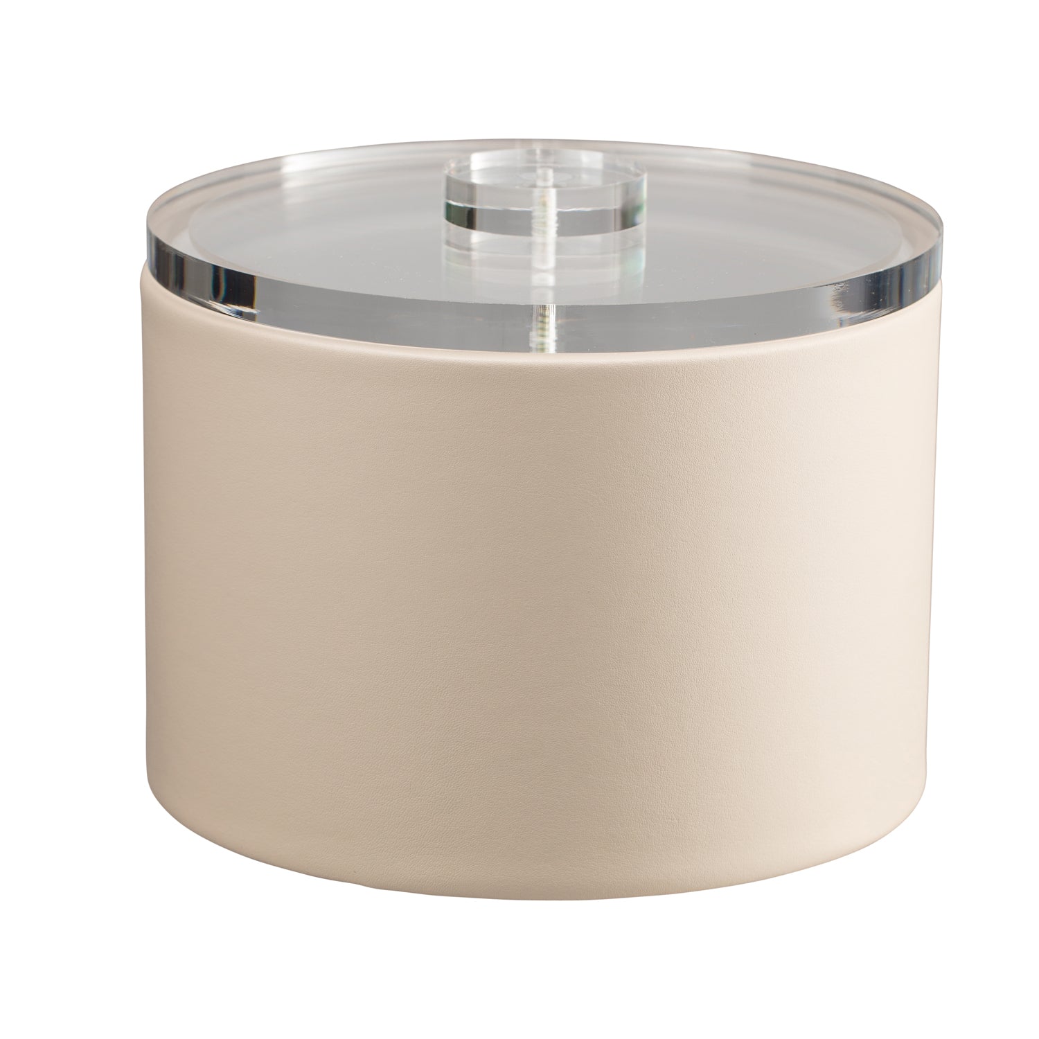 Taupe | Contemporary Plus Mesa Ice Bucket with a durable quartz lid, designed to enhance any bar or dining experience.