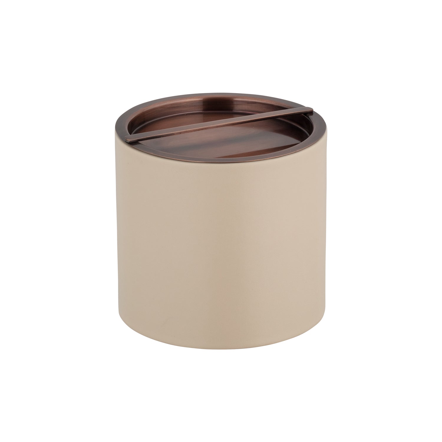 Taupe | Image of the Barcelona 2qt Ice Bucket with Oil Rubbed Bronze Bridge Cover, featuring an elegant design perfect for hospitality settings.