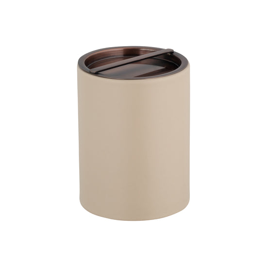 Taupe | Chic Barcelona Tall Ice Bucket with an oil-rubbed bronze bridge cover, ideal for premium hotel rooms and event venues.