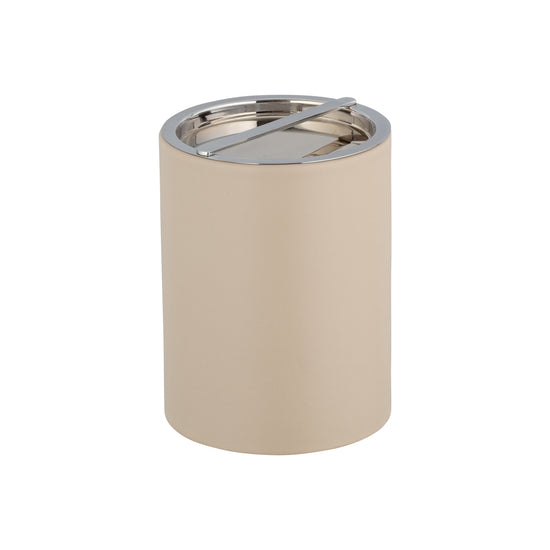 Taupe | Manhattan Tall Ice Bucket with polished chrome bridge cover, available in five color options for refined guestroom decor.