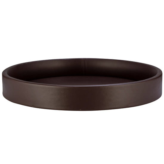 Chocolate | Gallery 14" Round Tray, featuring a durable construction and elegant design, perfect for serving guests in high-end spaces.