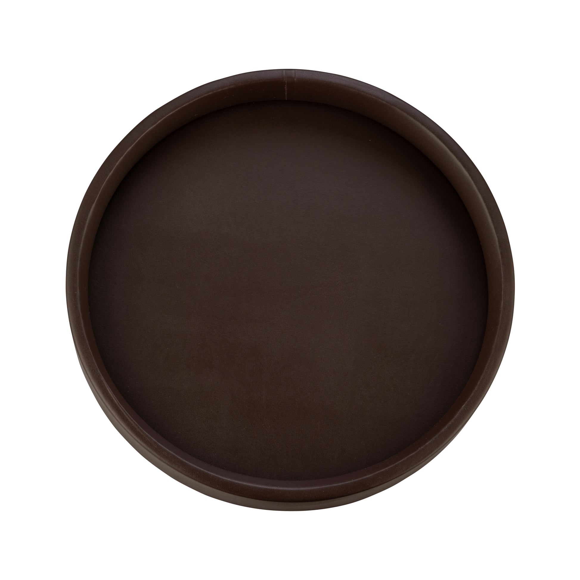 Chocolate | Sophisticated Gallery 14" Round Tray, combining both functionality and style for hospitality environments.