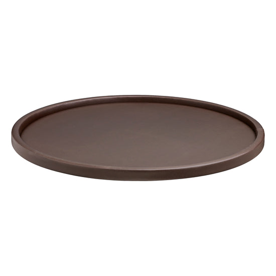 Chocolate | Durable Plus 14" round tray, perfect for hosting parties or casual gatherings, combining functionality with modern design.