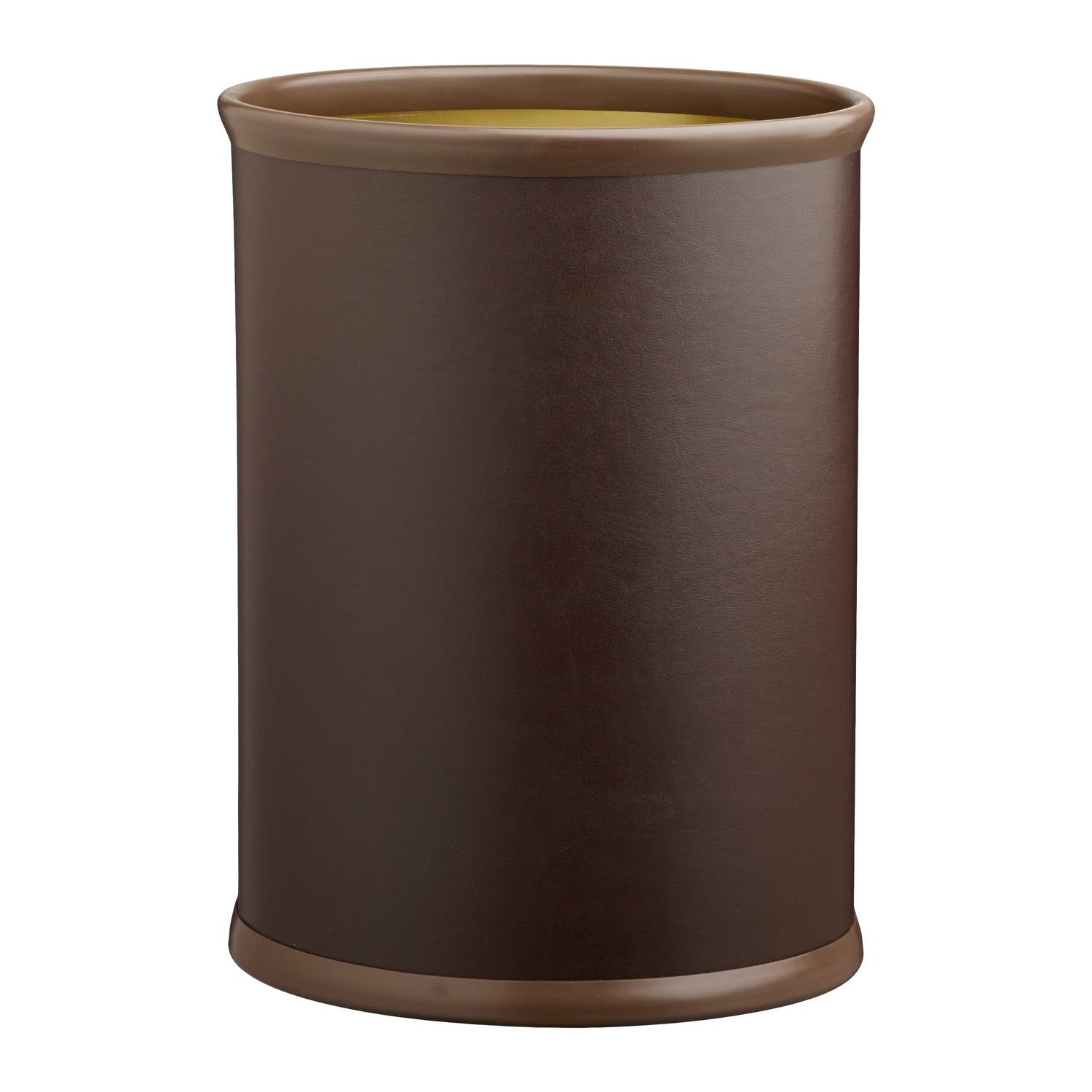 Chocolate | Durable Plus 13qt oval wastebasket with a compact design, providing an elegant solution for waste disposal in any room.