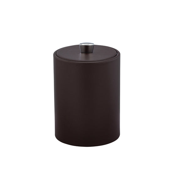 Chocolate | Contemporary Dorchester tall ice bucket featuring a practical material cover and eye-catching chrome arc knob, ideal for refined hospitality settings.