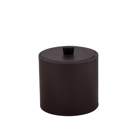 Chocolate | Contemporary Durham 2qt ice bucket featuring a practical material cover and eye-catching oil-rubbed bronze arc knob, ideal for refined dining experiences.