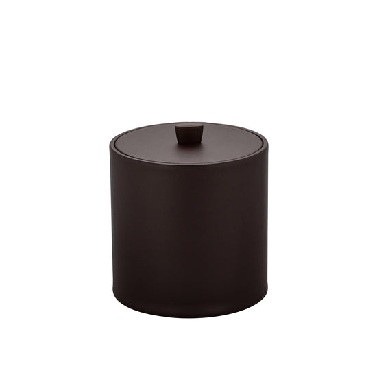 Chocolate | Contemporary Durham 3qt ice bucket featuring a practical material cover and eye-catching oil-rubbed bronze arc knob, ideal for refined dining experiences.