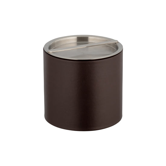 Chocolate | Sydney 2qt Ice Bucket featuring a brushed stainless bridge lid, perfect for enhancing your dining experience while keeping ice readily accessible.