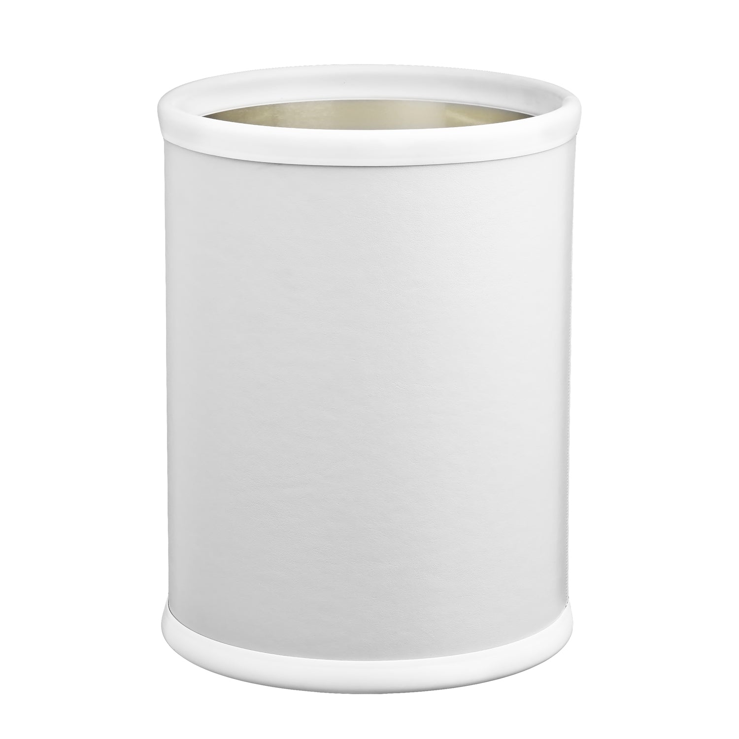 White | Functional Plus 8qt Round Wastebasket, offering ample capacity while enhancing the aesthetic of your space.