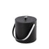 Black | Elegant Dorchester 3qt ice bucket with a material cover, chrome arc knob, and arch handle, designed to elevate upscale hospitality service.