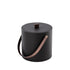 Black Elegant Durham 3qt ice bucket featuring a material cover, oil-rubbed bronze arc knob, and arch handle, designed to elevate luxury hospitality settings.