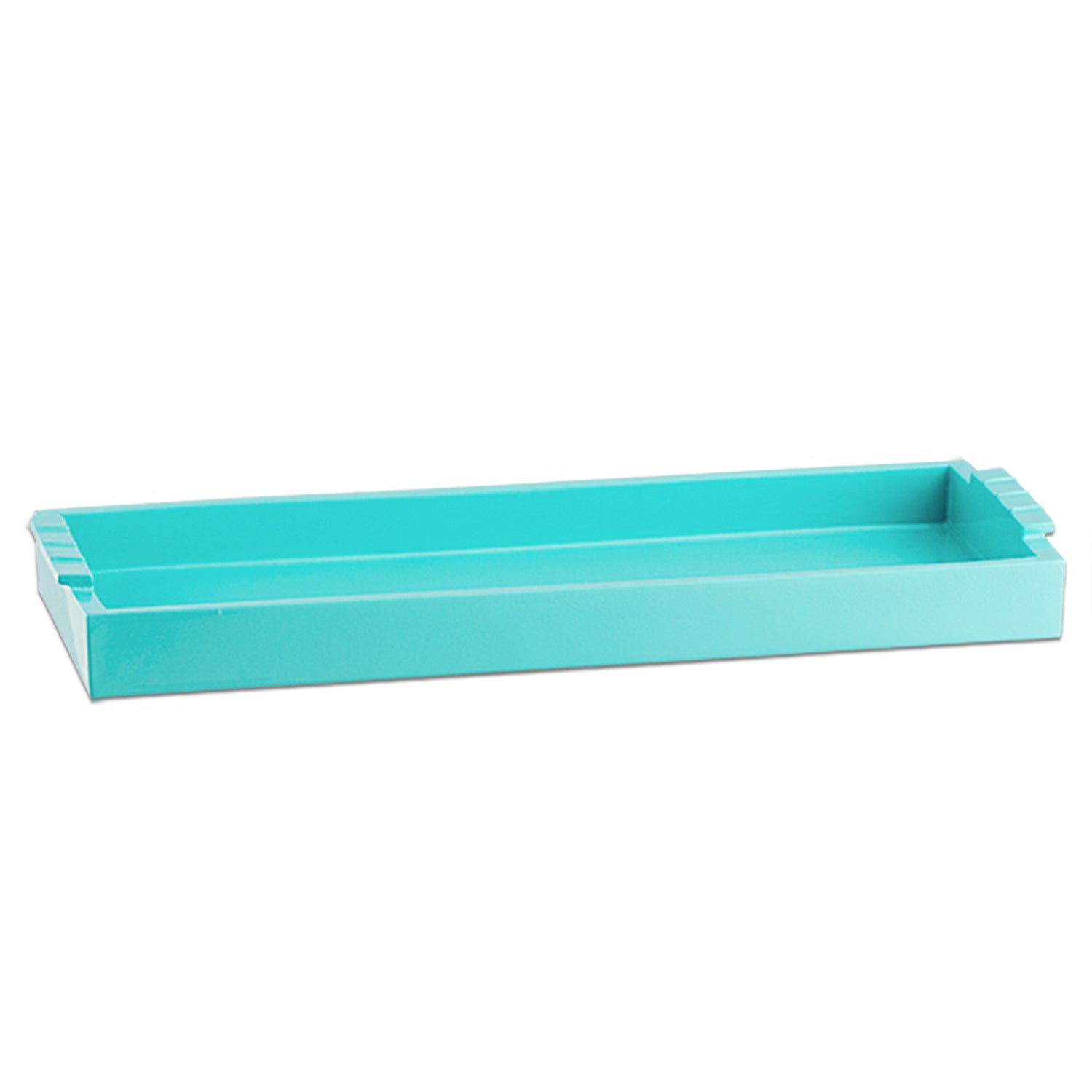 Turquoise | Contemporary Platform amenity tray, crafted for durability and sophistication, ideal for use in hotels, spas, or homes to elevate the presentation of amenities.