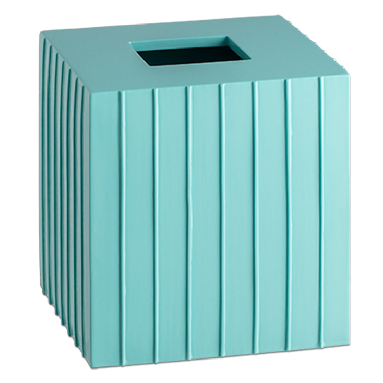 Turquoise | Stylish Platform boutique tissue box cover made from durable materials, ideal for enhancing the aesthetic of bathrooms, living spaces, or guest areas.