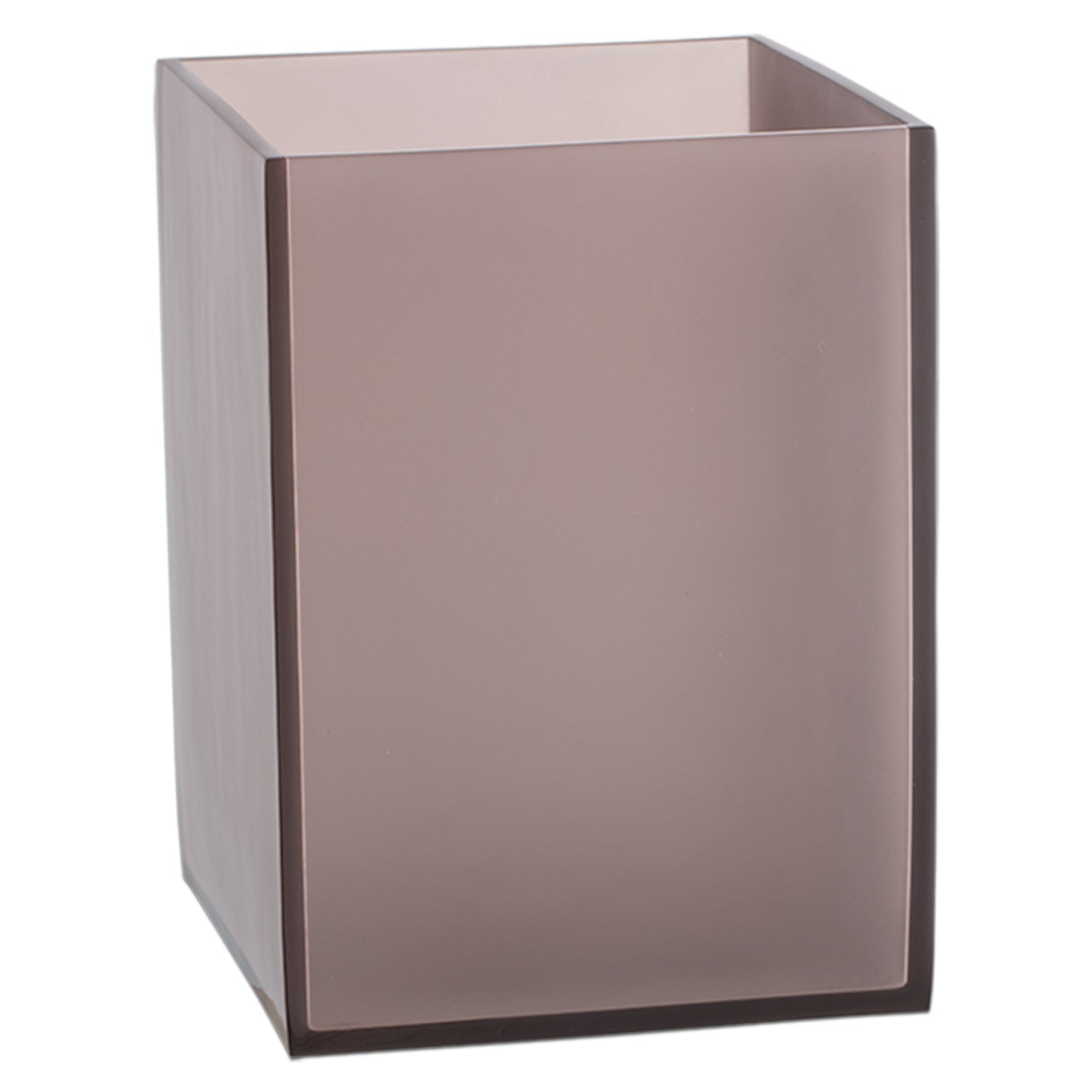 Purple | Elegant Glacier 8qt square wastebasket crafted from sturdy materials, designed to blend seamlessly with upscale decor in hospitality settings.