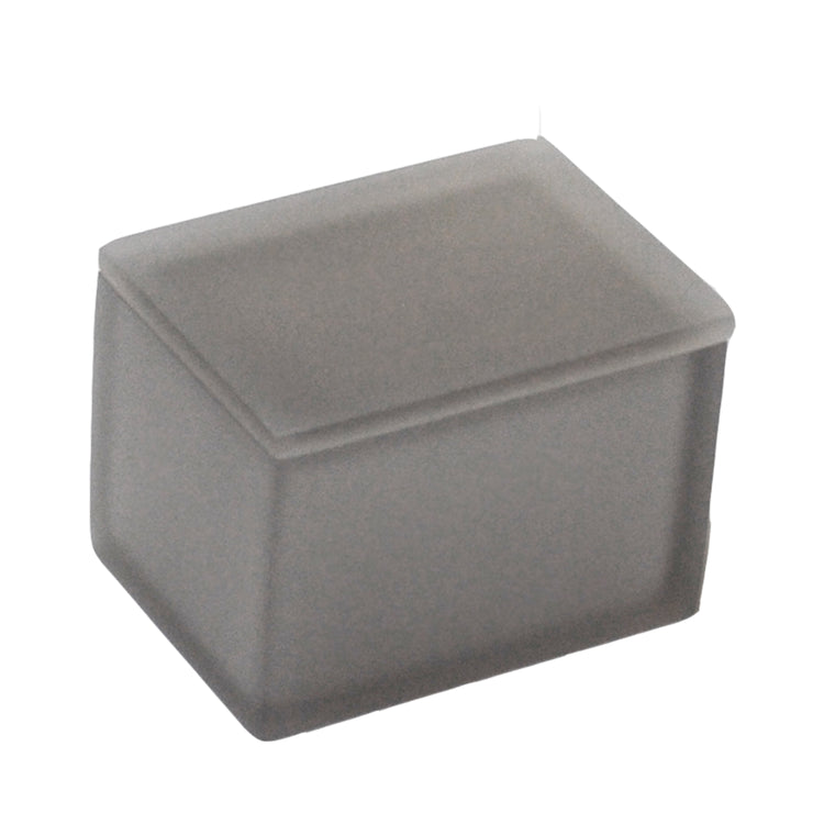 Gray Frost | Elegant Ghost rectangle cotton jar featuring a transparent design, perfect for displaying cotton essentials in an upscale hospitality setting.