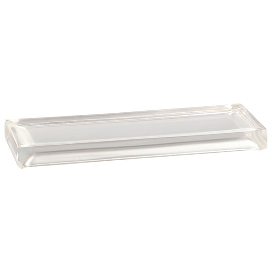 Silver | Stylish Reflections Amenity Tray featuring a polished reflective surface, ideal for displaying toiletries and adding elegance to any bathroom.