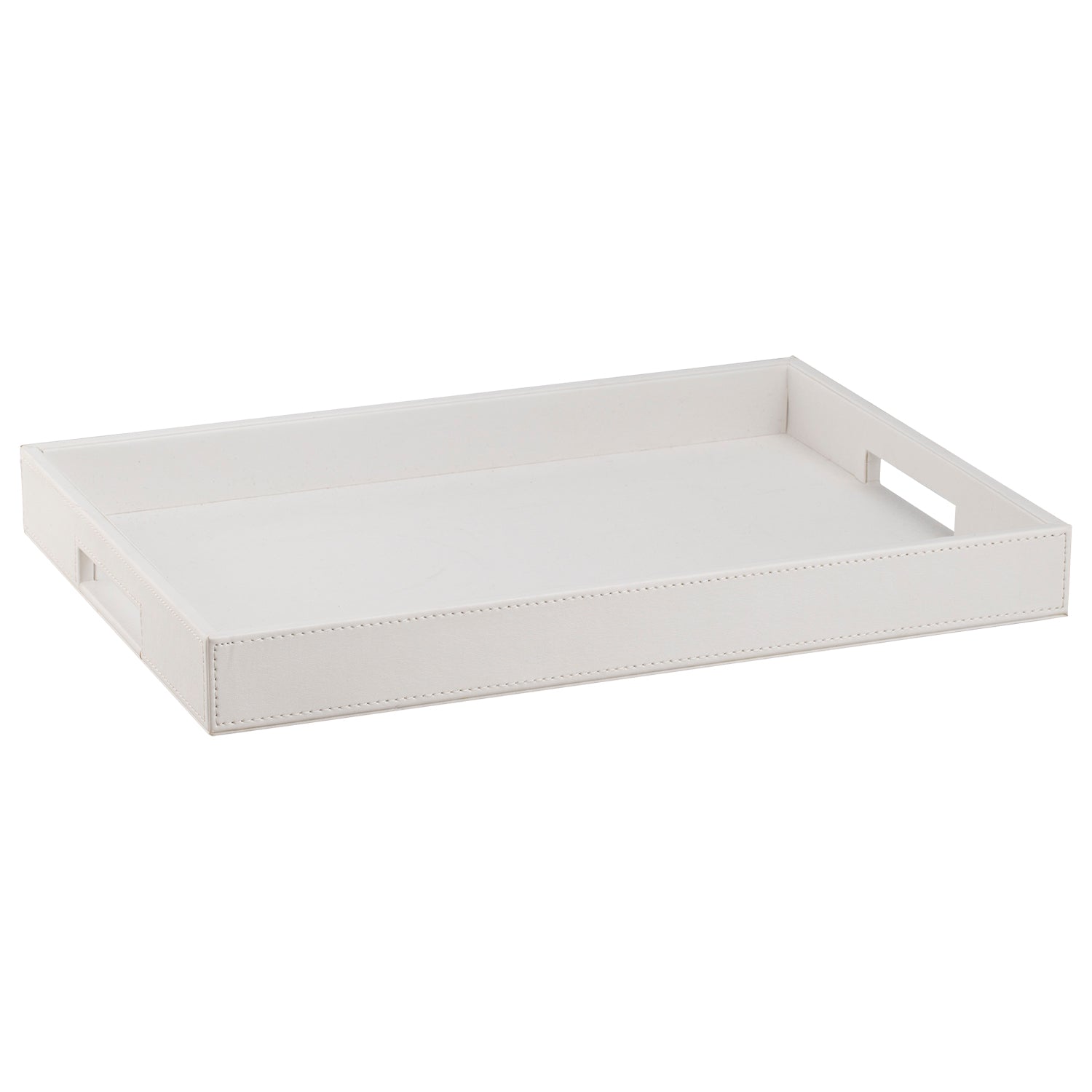 White w/ white | Sleek Cordoba 12" x 18" hotel tray, designed for elegant service in upscale hospitality environments.