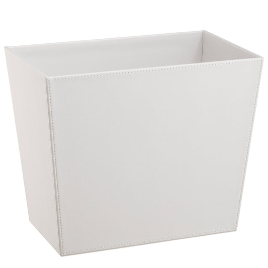 White | Cordoba 16qt standard wastebasket designed with a simple, classic shape, making it suitable for hotels.