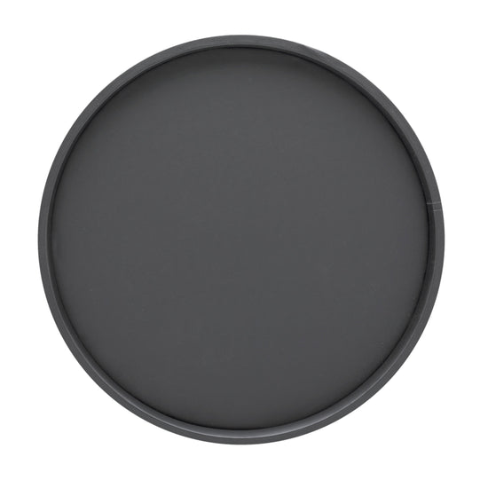 Black with Polished Chrome | Chic 14-inch Round Tray from the Sophisticates collection, ideal for enhancing your table setting or organizing essentials with a modern flair.