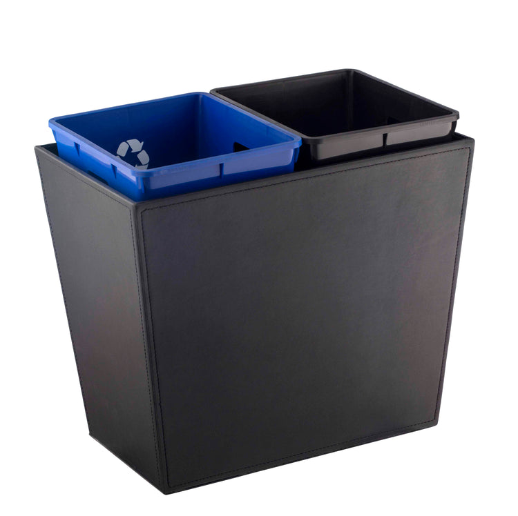 Black | Cordoba 16qt standard wastebasket in a contemporary design, ideal for maintaining cleanliness in commercial spaces.