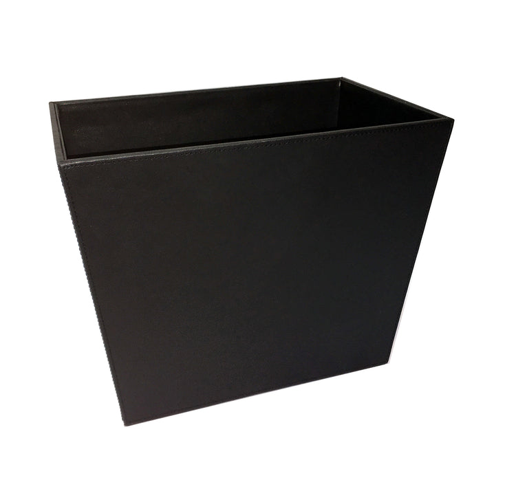 Black | Cordoba 16qt wastebasket featuring a durable construction, perfect for discreetly managing waste in guestrooms.