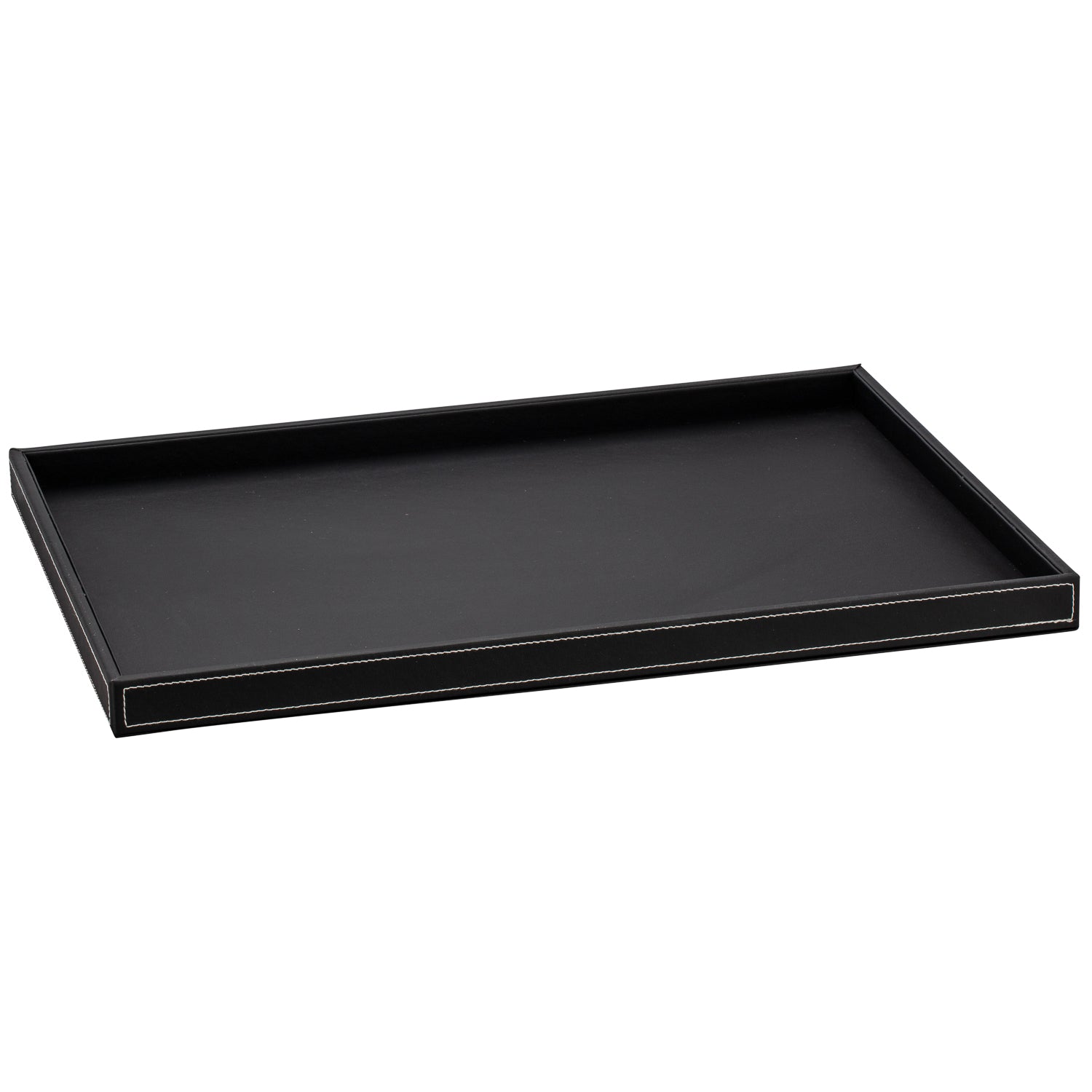 Black | Contemporary Cordoba coffee tray measuring 12" x 17", designed for luxury hotels and cafes to serve coffee and pastries.