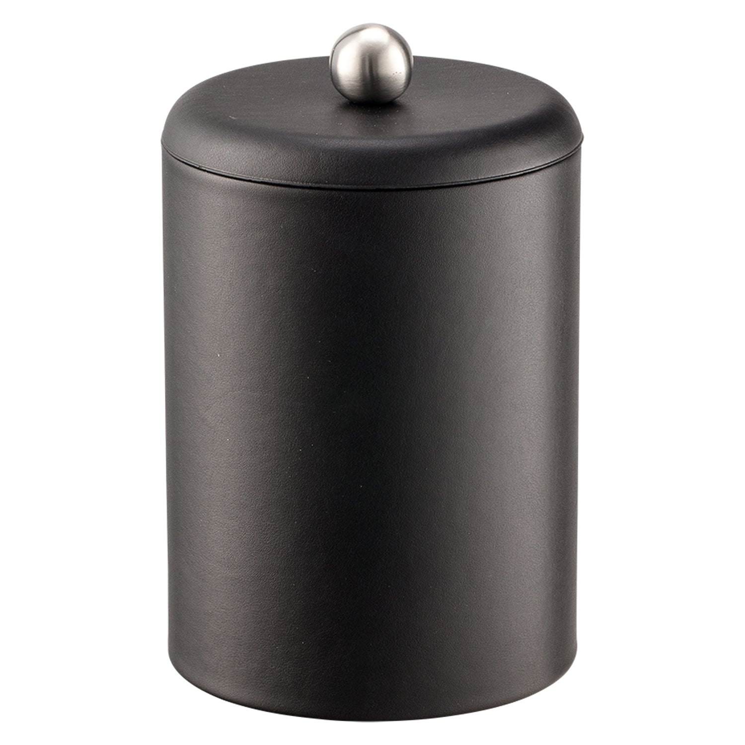 Black | Elegant Cordoba Tall Ice Bucket featuring a dome material cover and brushed ball knob, perfect for upscale hospitality settings.