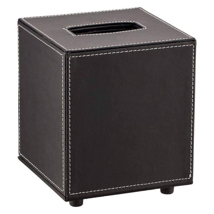 Black | Cordoba Boutique Tissue Box Cover with a unique magnetic base, combining functionality and aesthetic appeal.