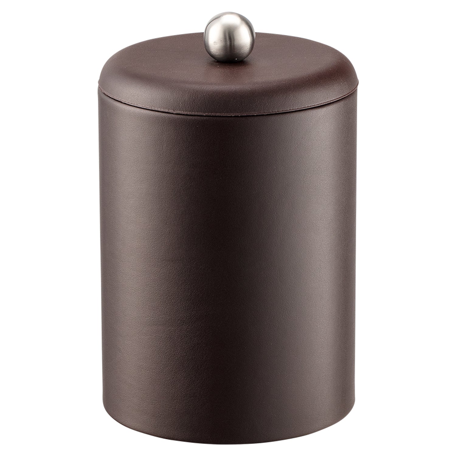 Chocolate | Stylish tall ice bucket from the Cordoba collection, designed with a dome cover and brushed ball knob for a sophisticated look.