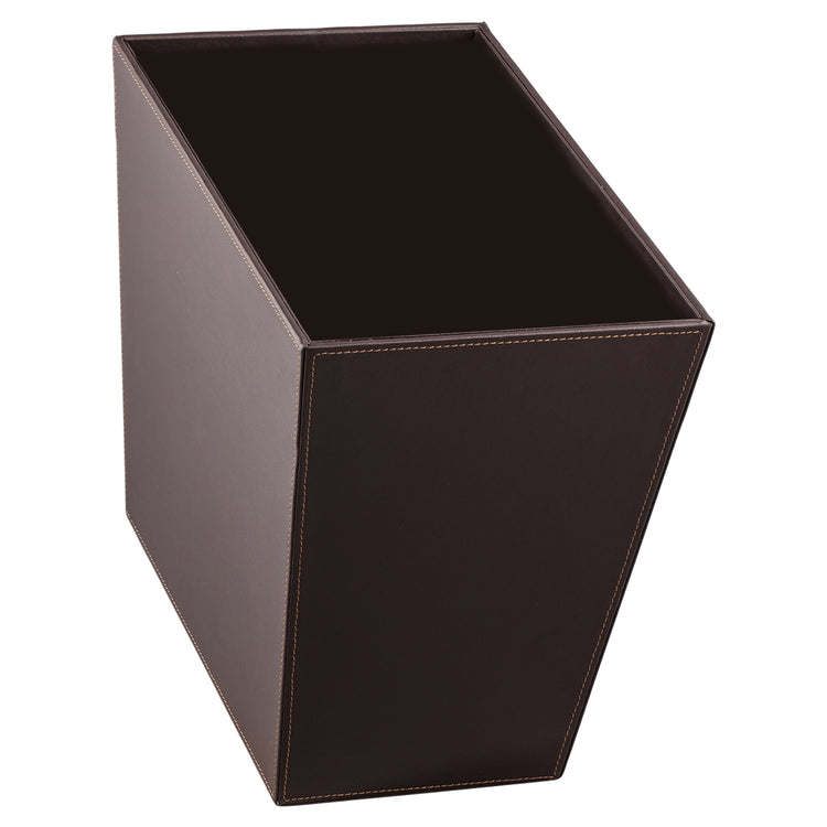 Chocolate | Cordoba II 16 qt Rectangle Wastebasket, designed for efficient waste disposal.