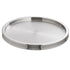 Two-Tone Stainless Steel | Luxe Round Tray, featuring a sophisticated design with contrasting finishes, perfect for serving appetizers or drinks at upscale gatherings.