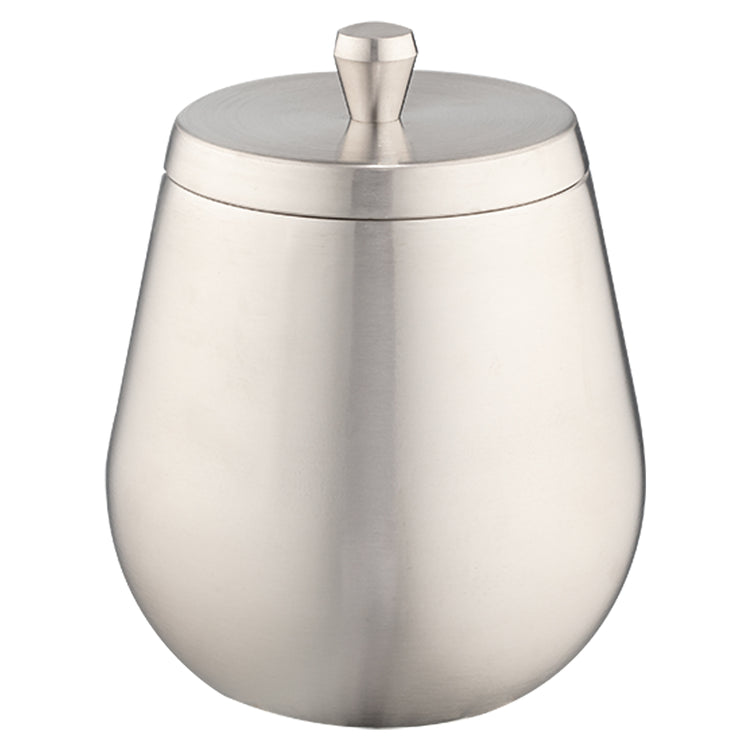 Brushed Stainless Steel | 1.6qt Orb Ice Bucket featuring a sleek, rounded design, perfect for chilling beverages while adding a modern touch to your entertaining setup.