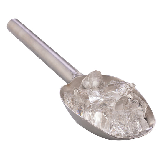 Brushed Stainless Steel | ice scoop featuring a modern design, perfect for enhancing your barware collection while ensuring easy ice serving.