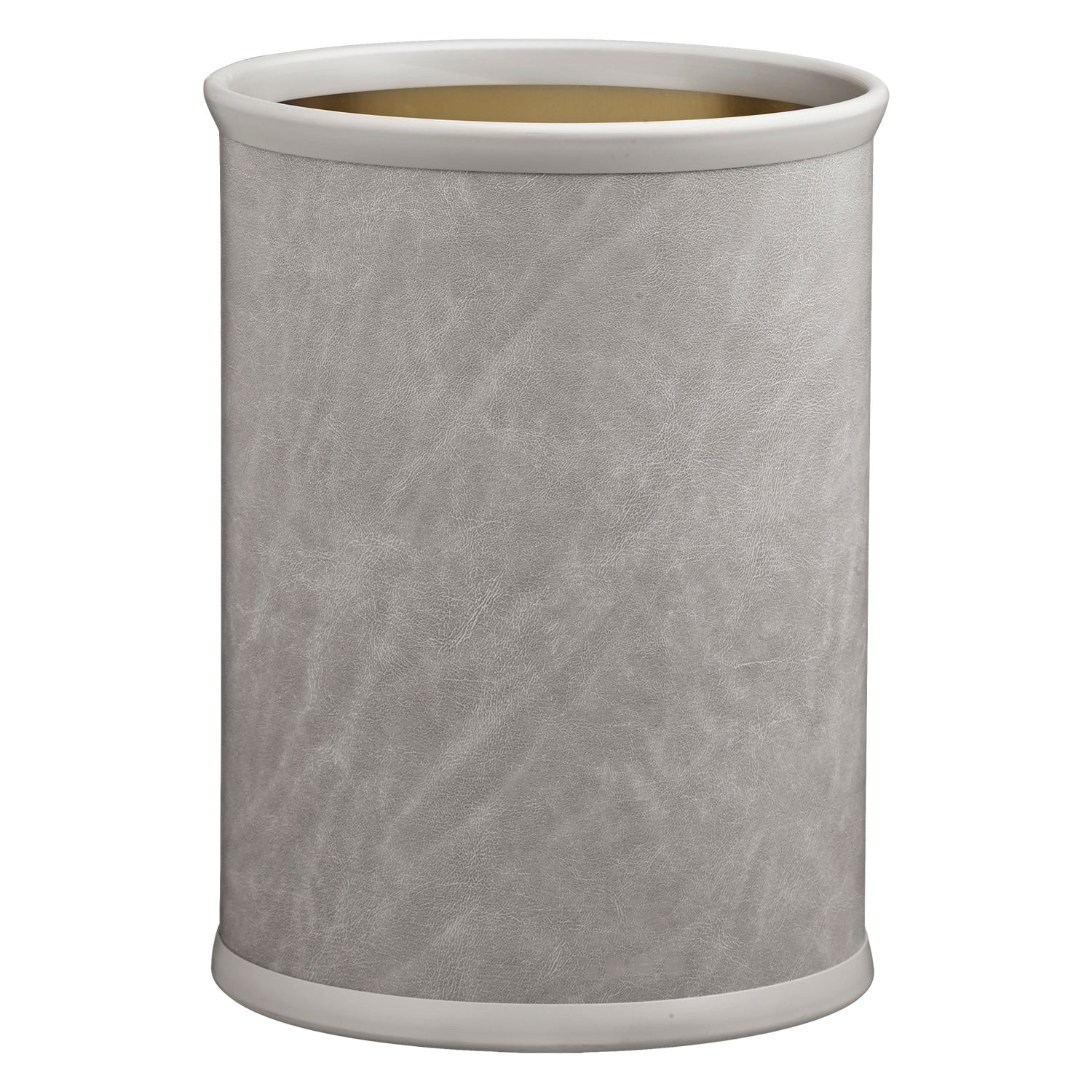 Slate Grey | Contemporary Core oval wastebasket with a 13qt capacity, ideal for maintaining cleanliness in luxury settings.