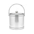 Brushed Chrome | Mylar 3qt Ice Bucket with bale handle, clear Lucite cover, and polished Astro knob, perfect for upscale guestroom settings.