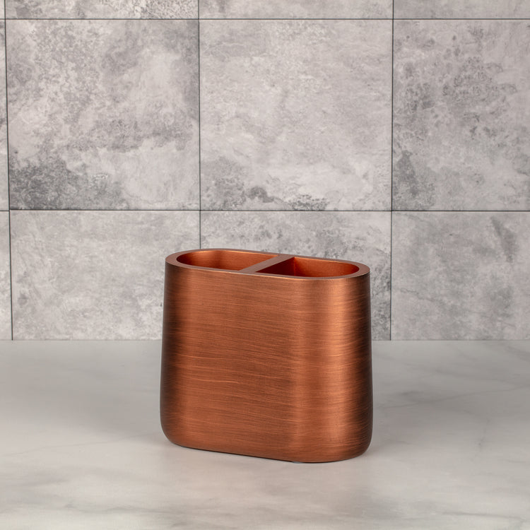 Oil Rubbed Bronze | Urban Oasis toothbrush holder featuring a modern aesthetic that complements any bathroom decor.