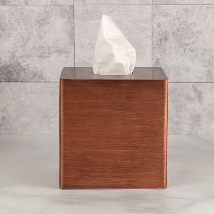 Oil Rubbed Bronze | Urban Oasis tissue box holder crafted from durable materials, perfect for organizing tissues in a stylish way.