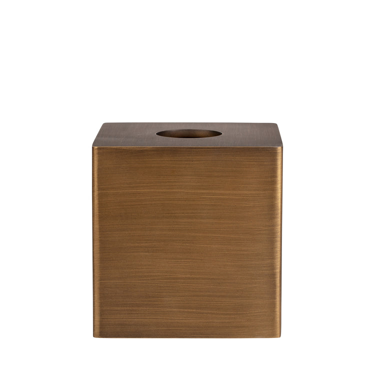 Gold | Urban Oasis tissue box holder that seamlessly blends functionality with aesthetics, perfect for hotel bathrooms.