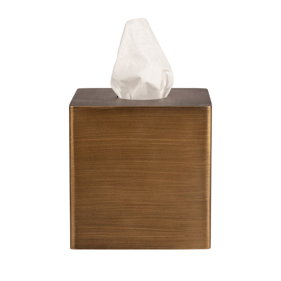 Gold | Urban Oasis tissue box holder designed to fit any bathroom vanity while providing easy access to tissues.