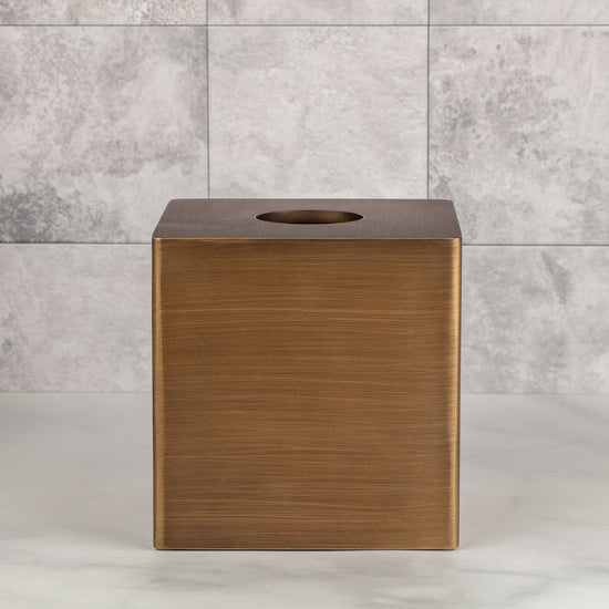 Gold | Urban Oasis boutique tissue box holder crafted to elevate the look of your bathroom.