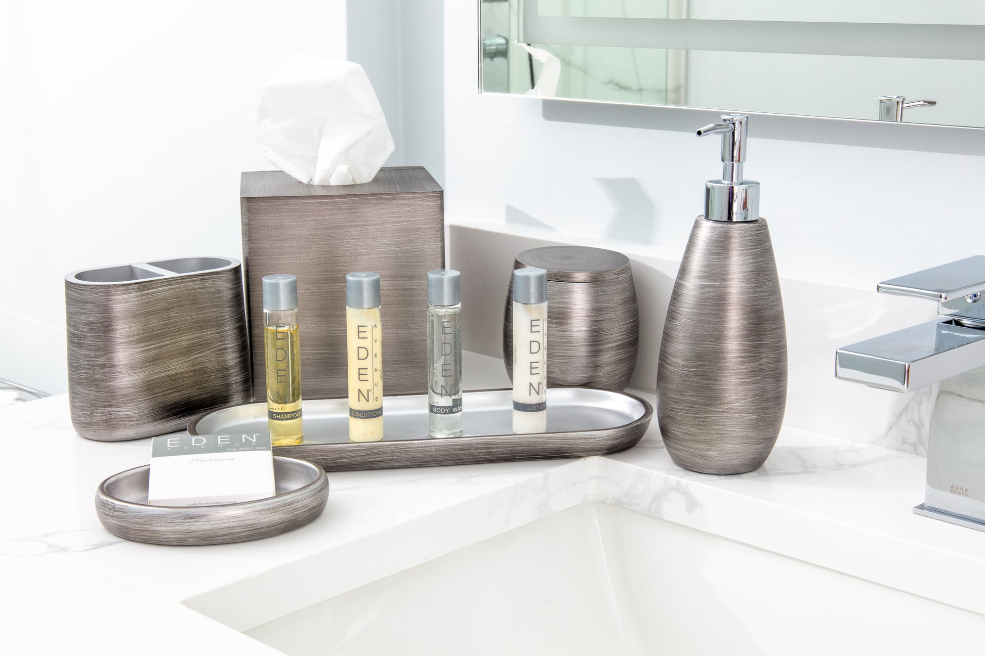 Silver | Urban Oasis soap dish that provides a stylish solution for organizing your favorite bar soaps.