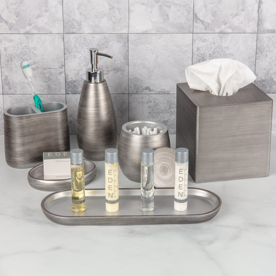 Silver | Urban Oasis lotion pump easy to use while adding elegance to any hospitality setting.