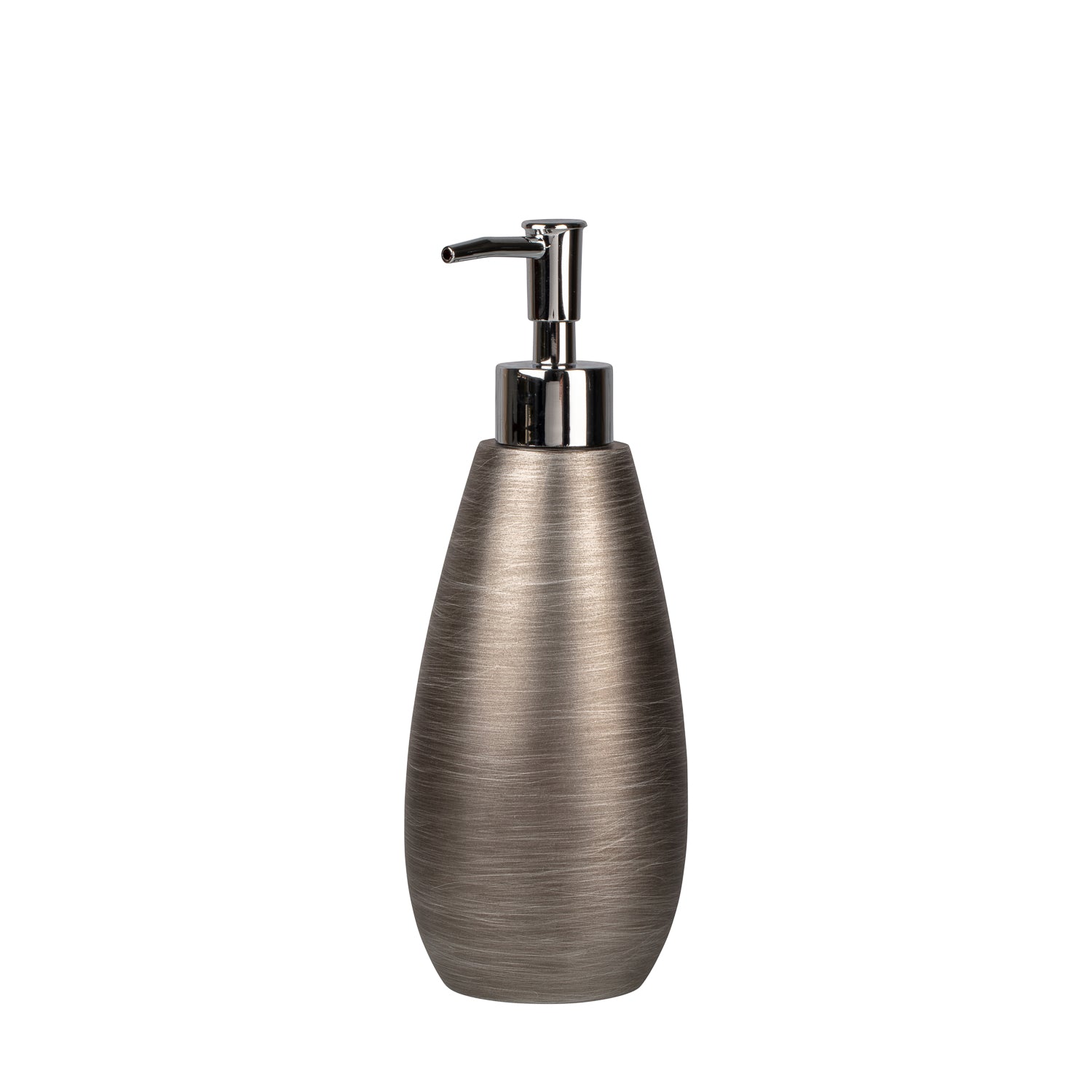 Silver | Urban Oasis lotion pump that can be used for lotions, soaps, or other liquid products in hospitality settings.