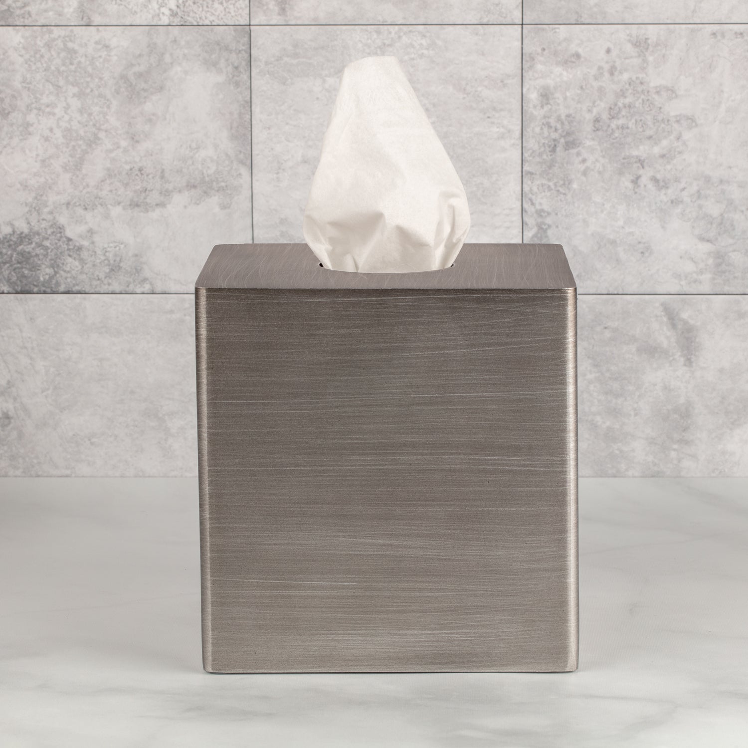 Silver | Urban Oasis boutique tissue box holder that enhances any decor style, from modern to traditional.