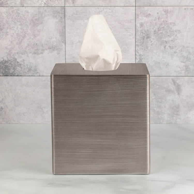 Silver | Urban Oasis boutique tissue box holder that enhances any decor style, from modern to traditional.