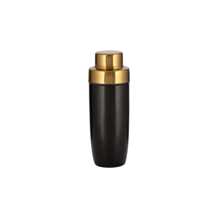 Black & Gold | Metropolis Cocktail Shaker, featuring a sleek, modern design, perfect for creating stylish drinks in upscale hospitality settings.