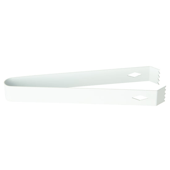 White | Elegant silver ice tongs ready for use in a luxury hotel suite.