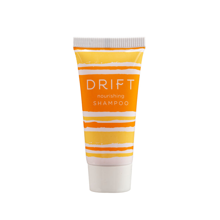 DRIFT .75oz Shampoo in a compact bottle, offering a refreshing and gentle cleansing experience for hotel guests.