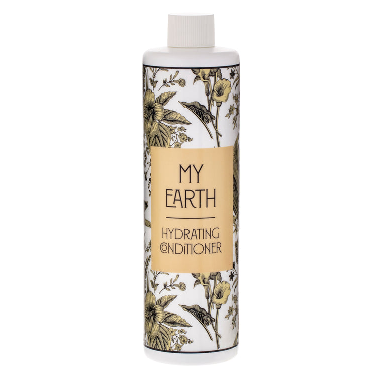 MY EARTH GARDEN OF EDEN 12oz Conditioner bottle with nature-inspired label, offering a nourishing hair care solution for hospitality settings.